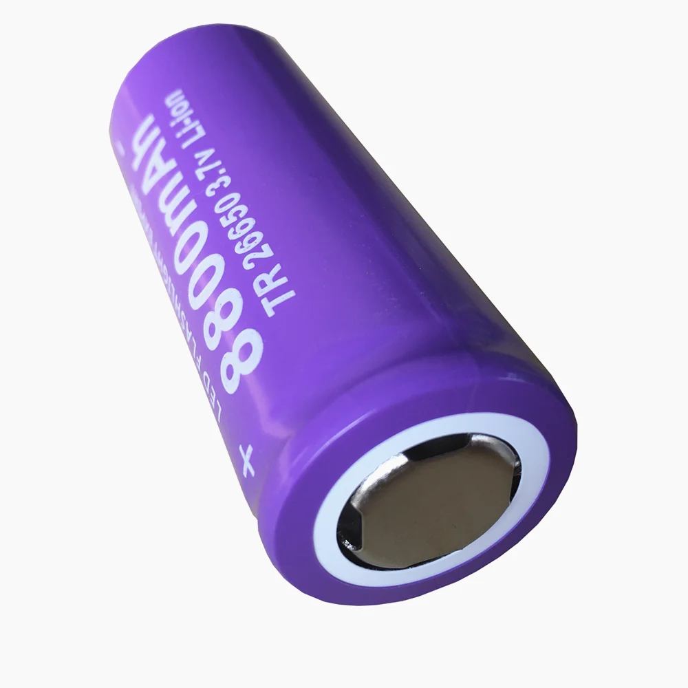 3.7V 26650 Battery 8800mAh Li-ion Rechargeable Battery for LED Flashlight Torch