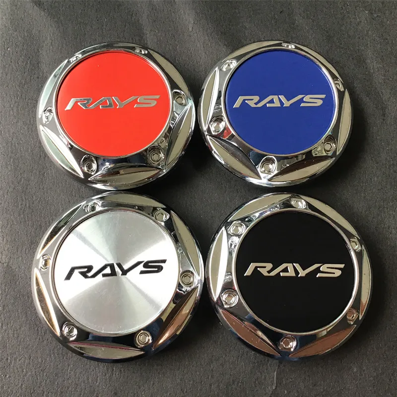 4pcs 68mm for Rays Volk Racing Wheel Center Hub Caps Car Styling Rims Cover Emblem Badge 45mm Sticker