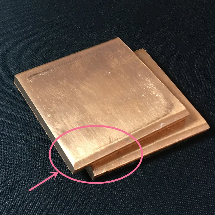 Kupfer-Kühlkörper 40*40*1mm/3mm/5mm Computer PC Laptop Notebook Wärmeleitende Kühlplatte Block Brett Platte – Detail 2