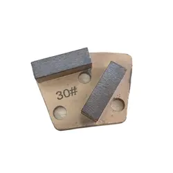 Diamond Double Segments Traps Floor Trapezoid Pad Diamond Concrete Grinding Disc Pad For Grinder 3 Holes 2 Straight Teeth