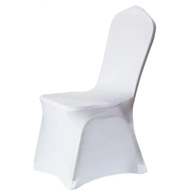 Solid Wedding Banquet Chair Cover Spandex Stretch Elastic Chair Covers Hotel Office Kitchen Dining Seat Covers Christmas Party