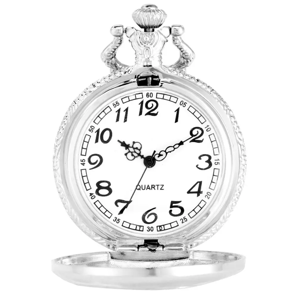 Kreative Zug Lokomotive Motor Muster Hohl Abdeckung Design Quarz Taschenuhr Halskette Anhänger Kette Unisex Uhr cep saati