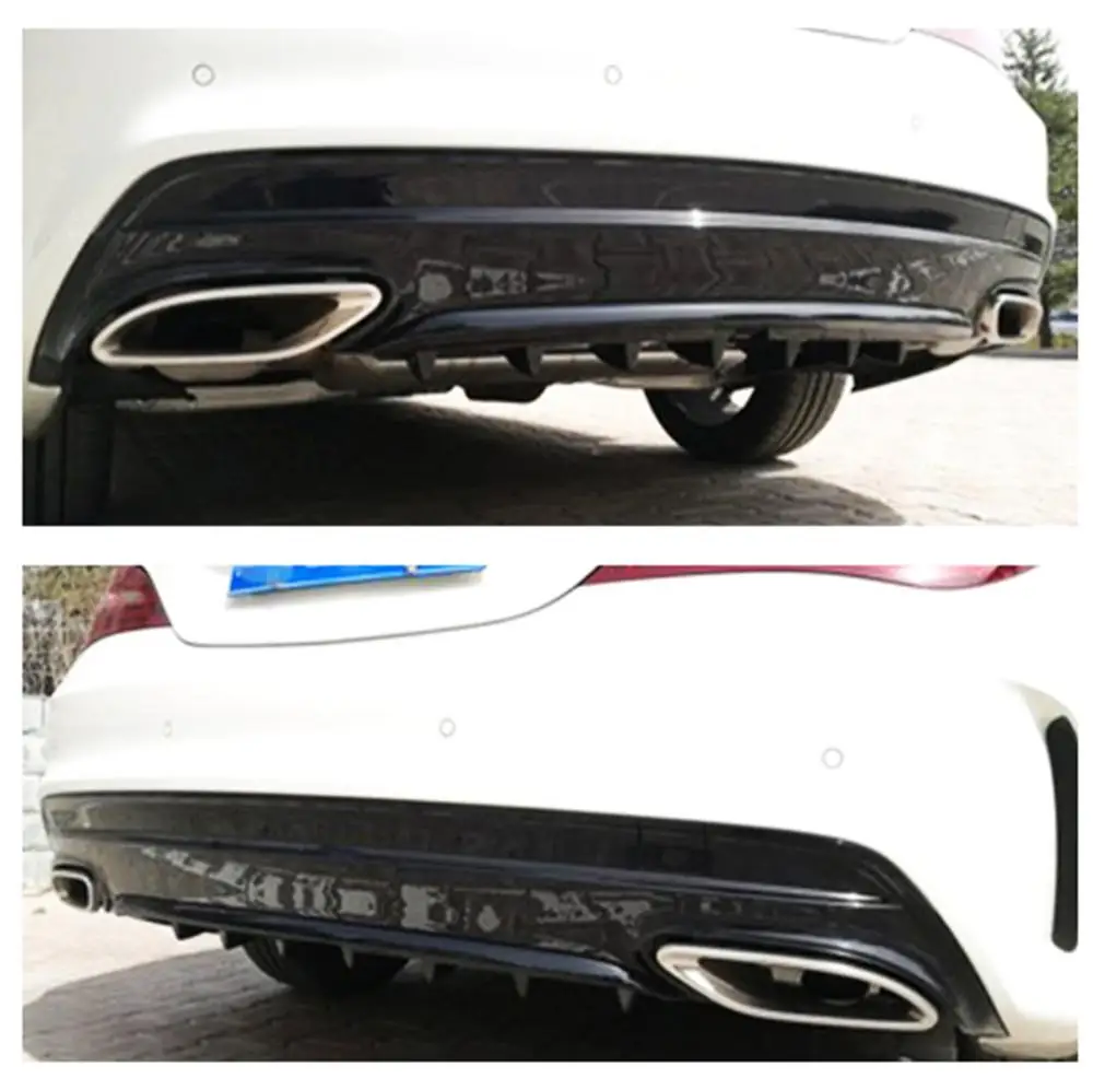 

M SPEC Универсальный задний бампер, спойлер, воздушный дефлектор, углеродное волокно/глянцевый черный плавник акулы, направляющая пластина, мини-спойлер для губ