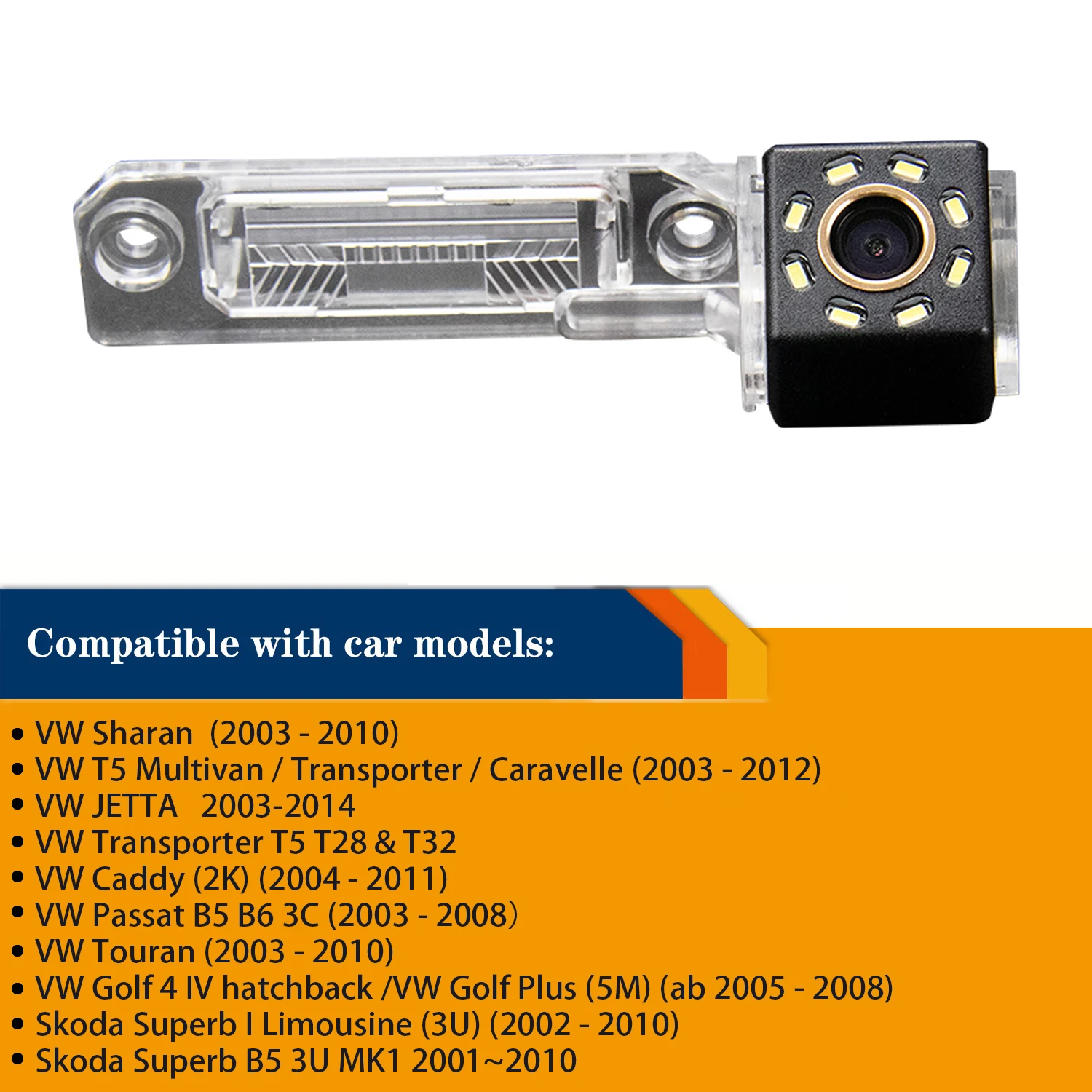 HD Rear View Camera for GOLF 4 MK4 GOLF R32 Sharan Caddy Passat B5 B6 Golf IV Touran T5,Reverse Parking backup Waterproof camera