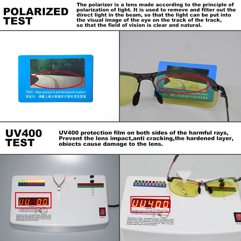 Intelligent Polarized Photochromic Sunglasses Day Night Vision Goggles Driver Eyeglasses Men Women Yellow Lens Driving Glasses