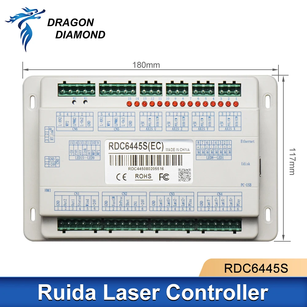 Imagem -02 - Original Ruida Co2 Laser Controlador Dsp Sistema Rdc6445g Rdc6445s para Gravação a Laser Máquina de Corte Upgrade Rdc6442 Rdc6442g