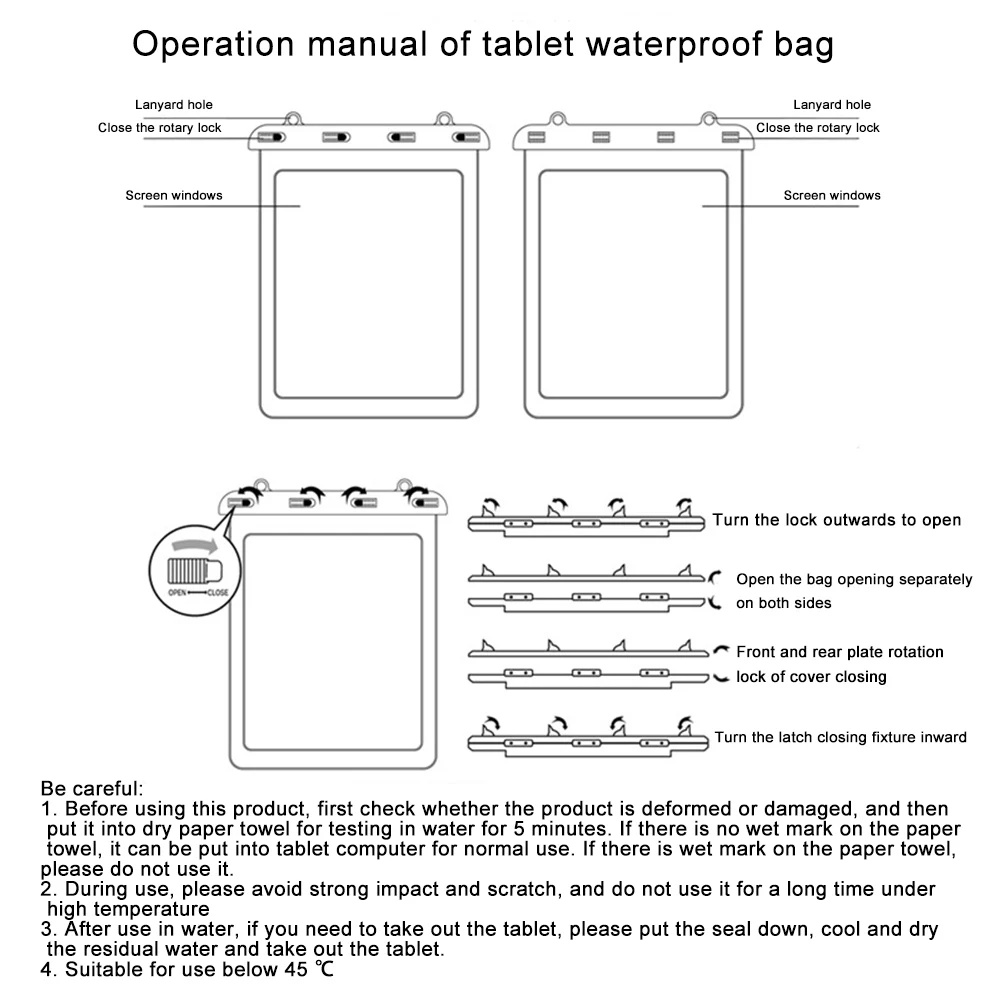 Podwodny wodoodporny stół komputer Protect skrzynki pokrywa sucha torba do przechowywania Tablet Case dla айпада-iPad Case Tablet akcesoria чехол