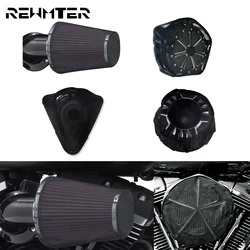 Motorcycle Black Air Filter Waterproof Rain Sock For Harley Sportster XL 883 1200 72 48 Touring Dyna Softail Air Cleaners Kit