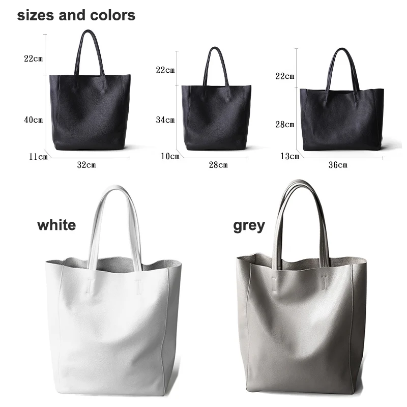 Genuine Leather Bag Women Shoulder Bag Shopping Bag Lady High Capacity Waterproof Parent-subsidiary Casual Totes Zipper Handbag