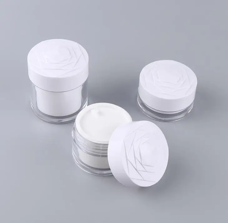 

50G double wall white cream bottle,cosmetic container,,cream jar,Cosmetic Jar,Cosmetic Packaging SN361