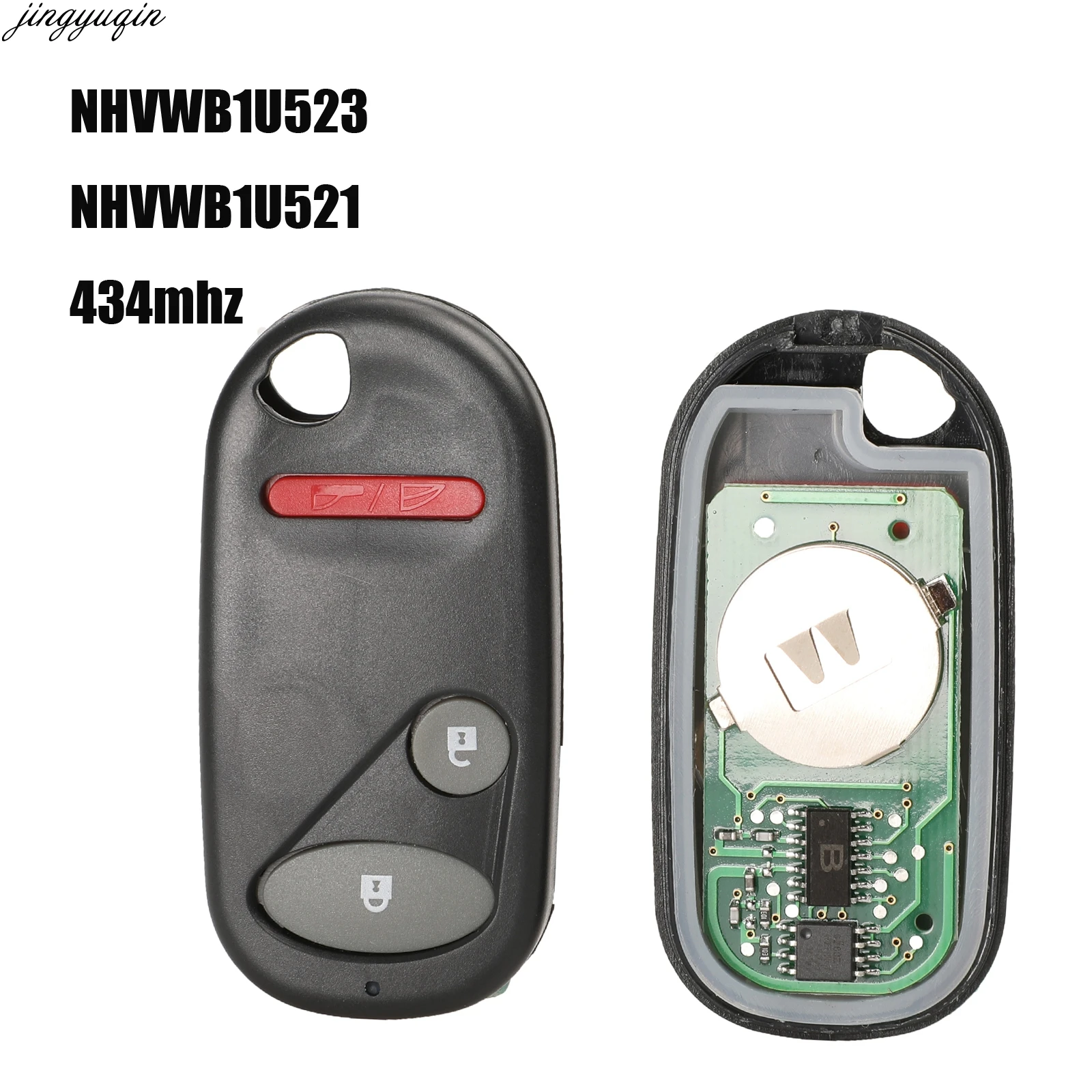 

Jingyuqin 2+1/3 Buttons Keyless Entry Remote Car Key NHVWB1U521 NHVWB1U523 433MHZ For Honda Civic 2001 -2005