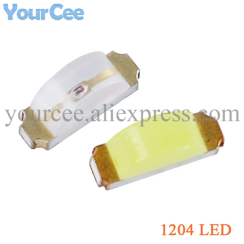 100pcs Side-emitting Diode 1204 0602 0802 SMD LED Yellow-green Emerald Green White Red Blue Yellow Orange Side Light Emitting