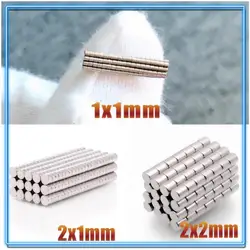 Mini Small N35 Round Magnet 1x1 2x1 2x2 mm Neodymium Magnet Permanent NdFeB Super Strong Powerful Magnets 1*1 2*1 2*2