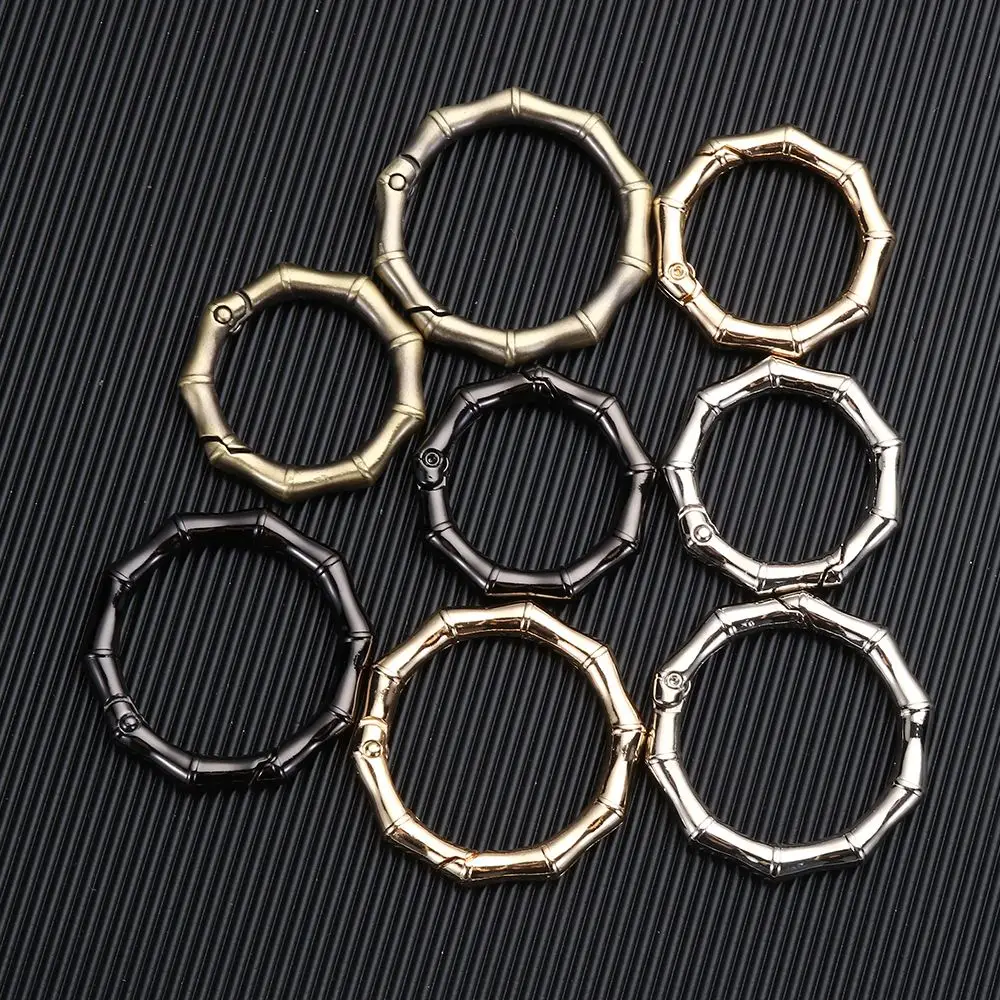 25cm/31cm Spring Ring Round Push Trigger Key Buckles Clips Snap Hooks Rings Plated Gate Carabiner Handbags Purses Accessories