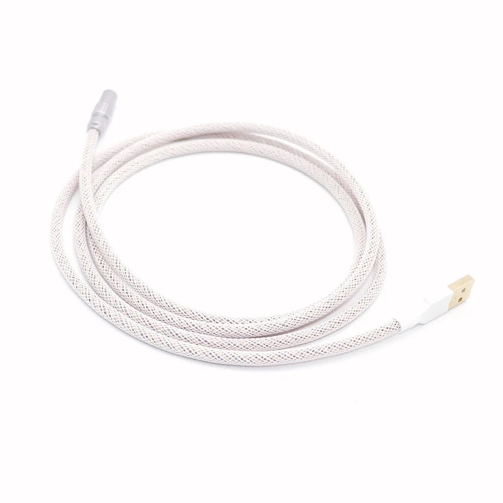 Custom Make Double Sleeved PET Coiled Coiling Type C Mini Micro USB Cable for Mechanical Keyboard Cable With OB 0B Aviator