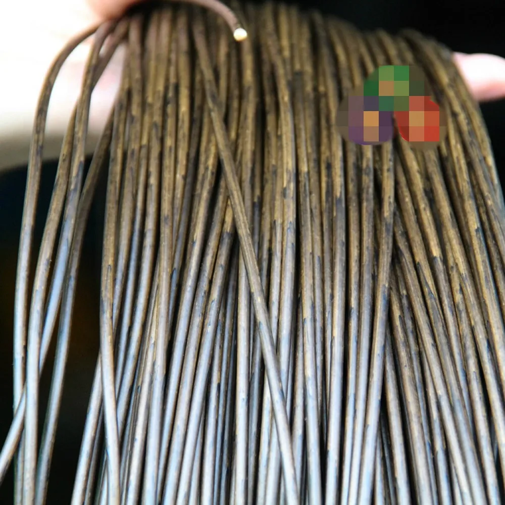 500G 70M Wood grain color gradient round synthetic rattan PE rattan weaving material plastic rattan for knit and repair chair ec