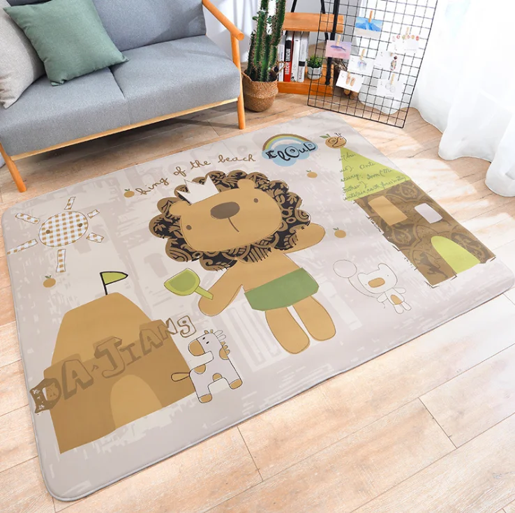 Tapis de jeu en coton pour enfants, tapis de sol pour ramper, literie pour bébé, couverture lapin, décoration de chambre