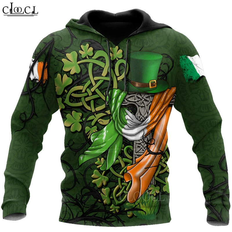 

HX Newest St Patrick's Day Irish 3D Print Men Women Tracksuit Pullover Fashion Harajuku Casual Autumn Hoodies Drop Shipping