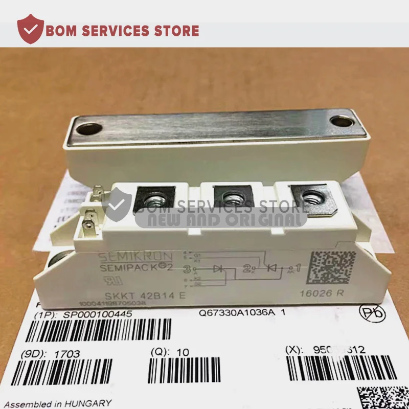 SKKT42B16E SKKT42B14E SKKT42B12E SKKT42B08E SKKT42/12E SKKT42/14E SKKT42/16E MÓDULO IGBT TIRISTOR ORIGINAL 100% NOVO