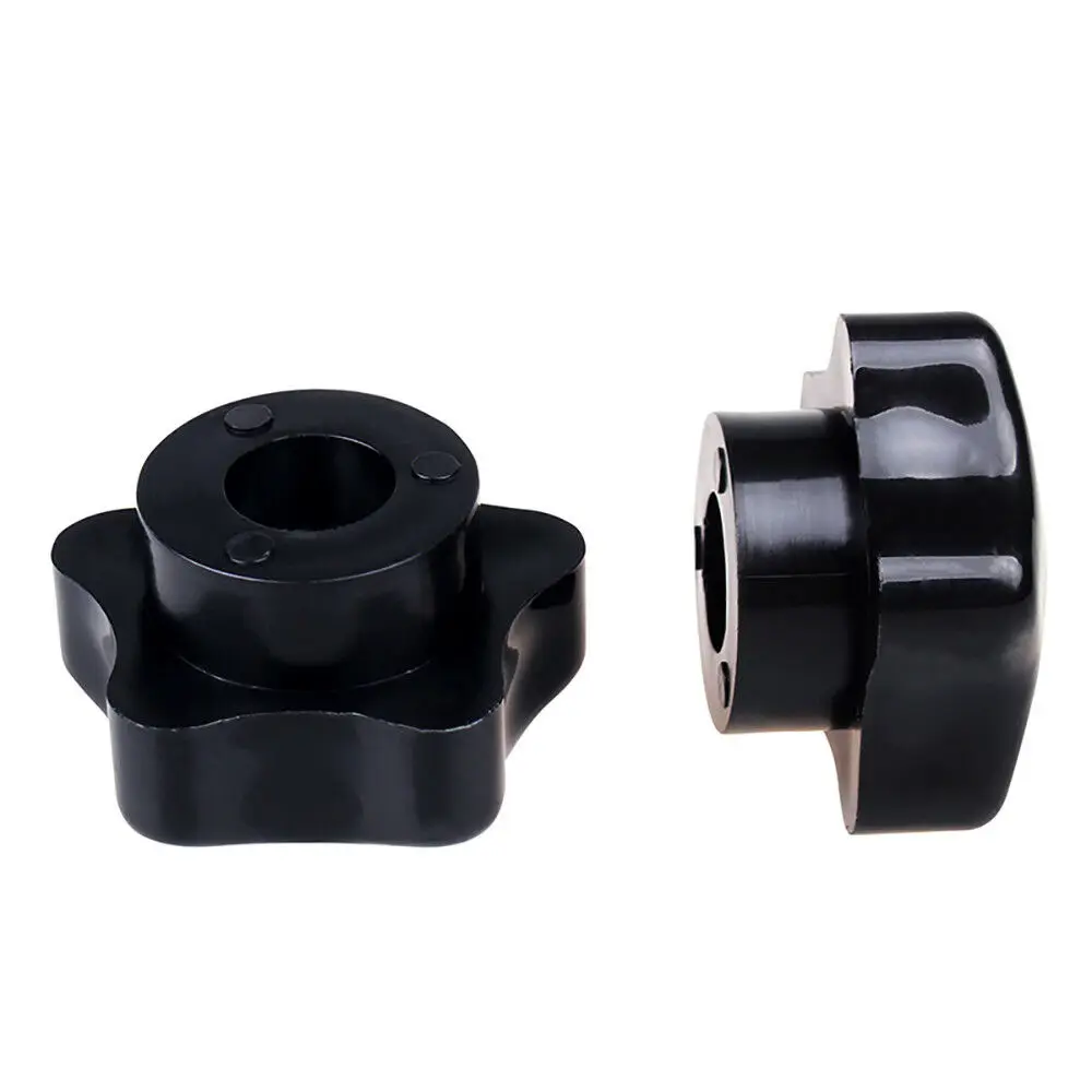 2Pcs M8 Plum Bakelite Hand Tighten Nuts Handle Star Mechanical Black Thumb Nut 39OD