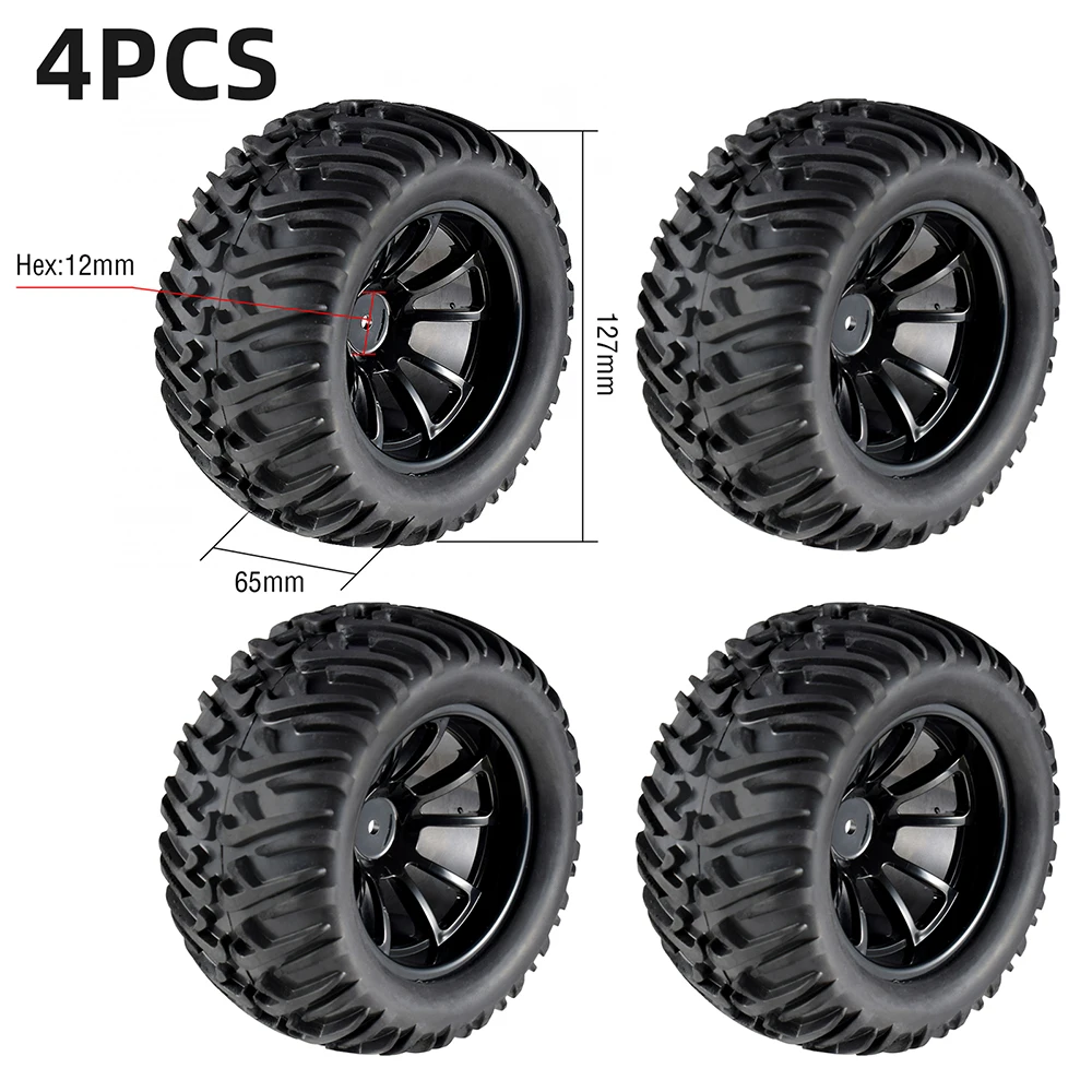 Band 12Mm Wielnaaf Wielen Voor Rc Auto 1/10 Monster Truck Off Road Traxxas Scx10 Hpi Hsp Tamiya Kyosho Wltoys Auto-Accessoires