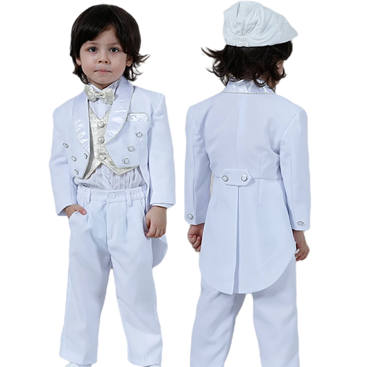 Baptism Outfit for Boys Kids Tuxedo Baby Christening Suit Toddler Wedding Ceremony Blessing Clothes Infant Winter Formal Set