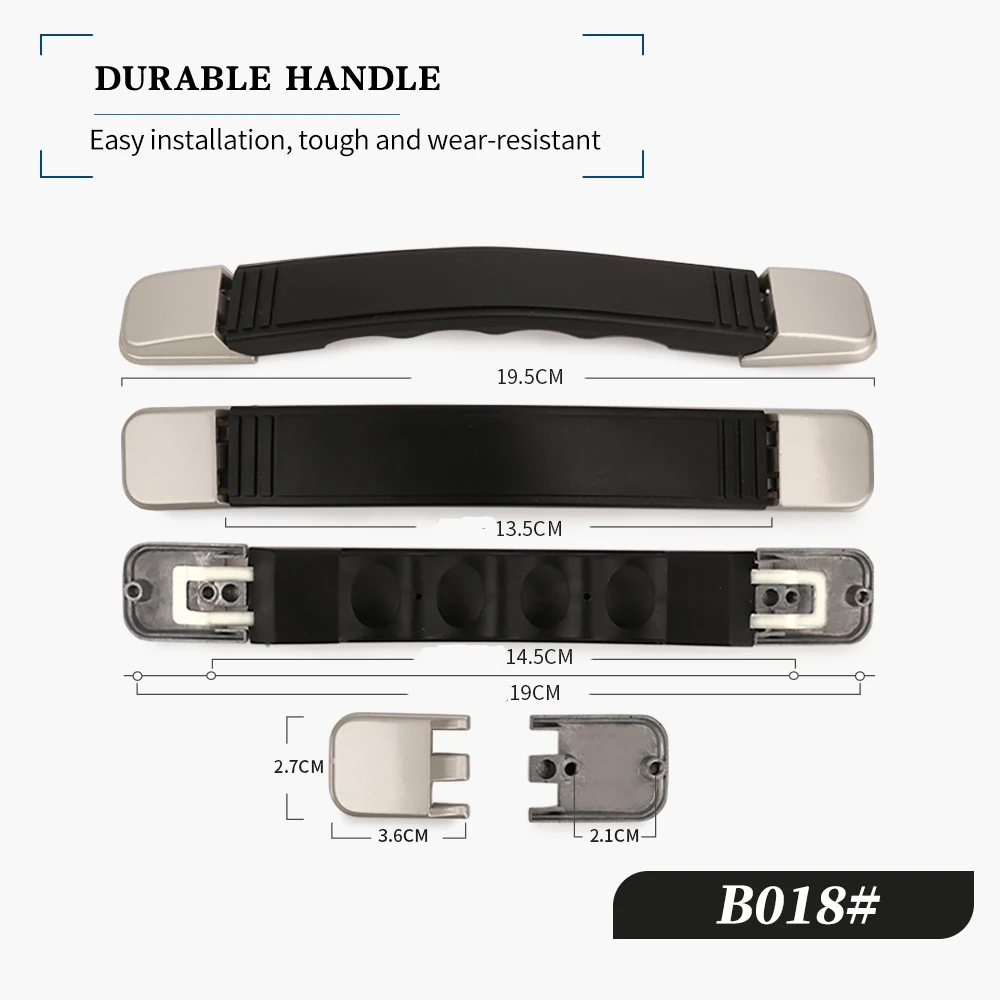 HANLUOKE B018  Luggage Accessories Handle Luggage Retractable Handle Universal Luggage Accessories Handle Metal Seat