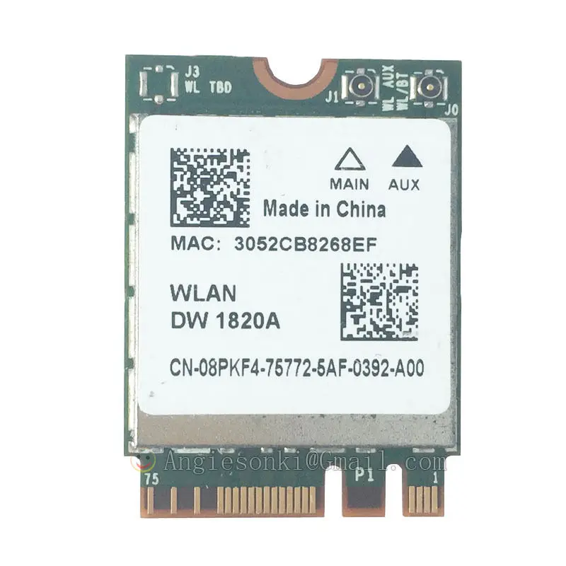 

BCM94350Z DW1820A 8PKF4 802.11 AC 867 Mbps NGFF Bluetooth 4.1 Wireless Card For Broadcom BCM94350Z Dell DW1820A WLAN CARD