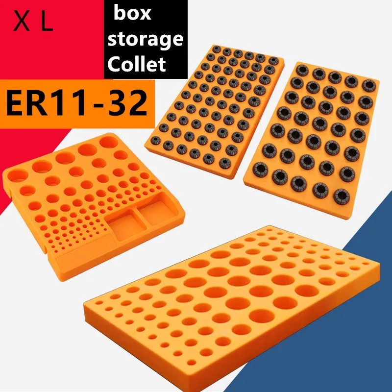 CNC machining center ER collet storage box 88 holes ER16 ER20 ER25 ER32 chuck finishing rack plastic box