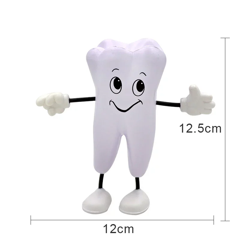 Tooth Shaped  Cartoons Fidget Toys Dental Tabletop Decorations Dentist Stress Anxiety Relief Tools Gift Souvenir