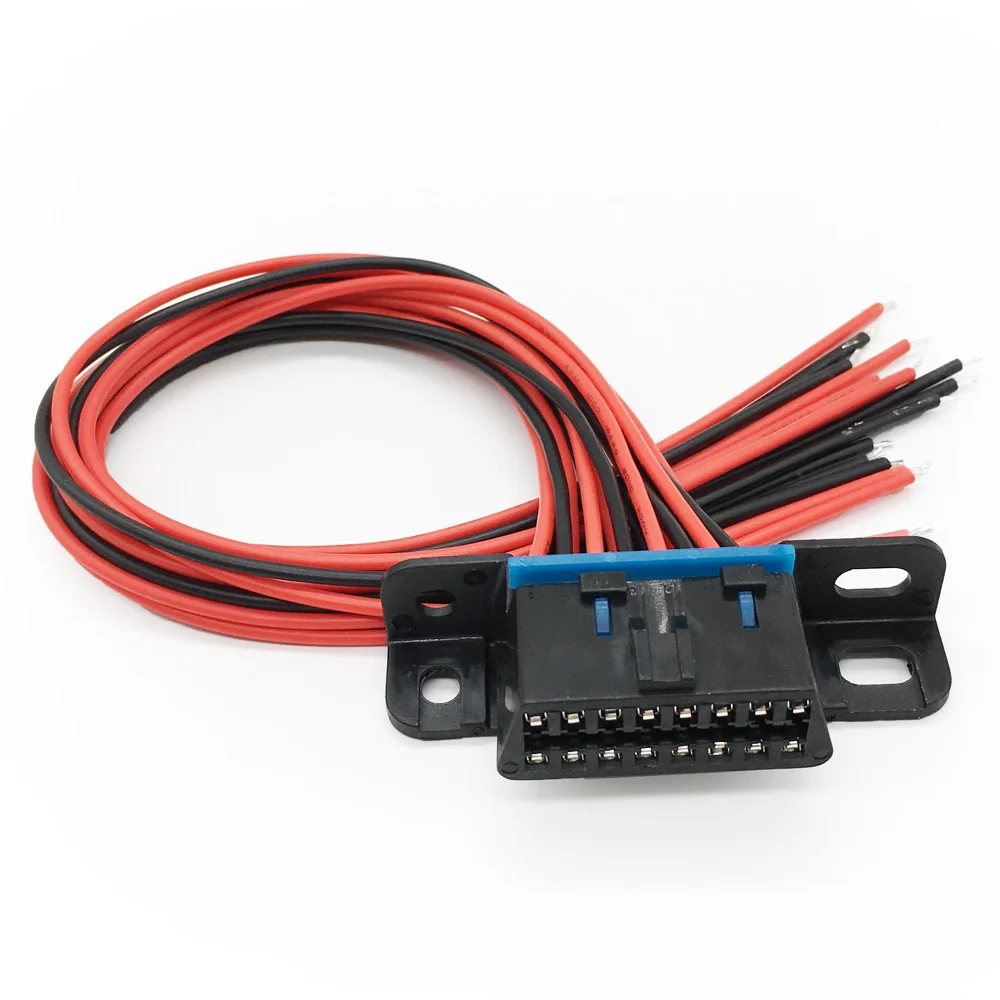 J1962F OBD 16 Pin Female OBD2 Connector with Full Cables Cord Wire