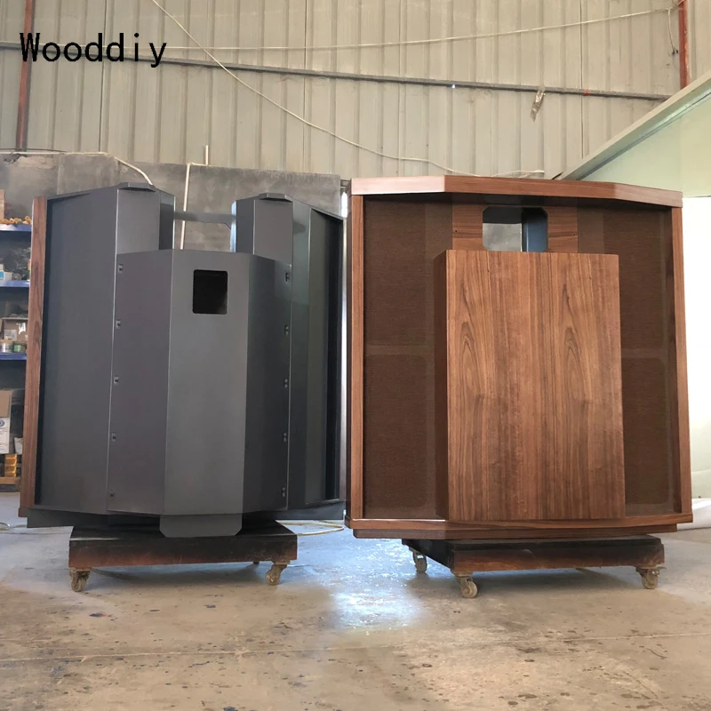 Wooddiy 15 Inch Two-way Horn System Hifi Speaker Empty Cabinet  JBL Hartsfield Clone Birth Plywood One Pair Shell