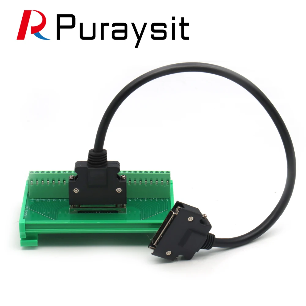 Puraysit Servo CN1 50pin terminal board SCSI 50pin Data Cable for Mitsubishi Delta Yaskawa Panasonic