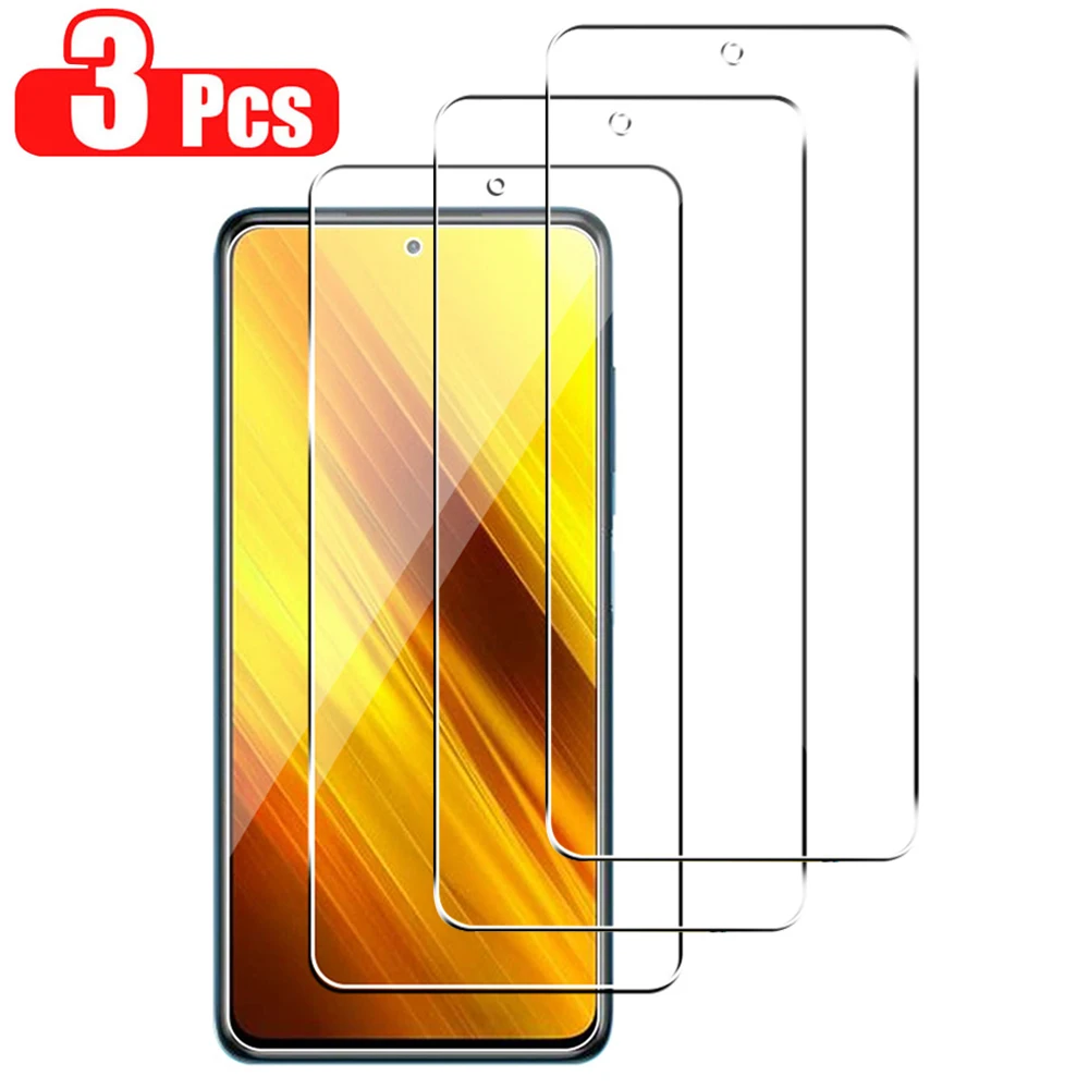 3 قطعة الزجاج المقسى ل شاومي Poco F3 حامي الشاشة على ل Poco F3 فيلم واقية