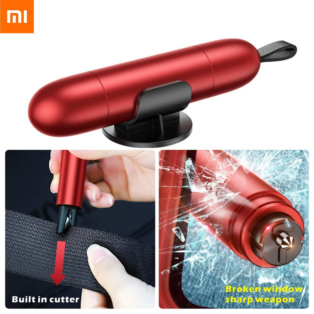 Xiaomi Mini Car Window Glass Breaker Seat Belt Cutter Safety Hammer Life-Saving Escape Hammer Cut Knife Escape Blade Tools New