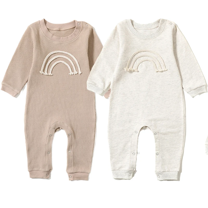

New Novelty Baby Girls Boys Clothes For Newborn Romper Rainbow Cotton Long Sleeve Infant Jumpsuit Bodysuit Toddler Onesies 0-24M