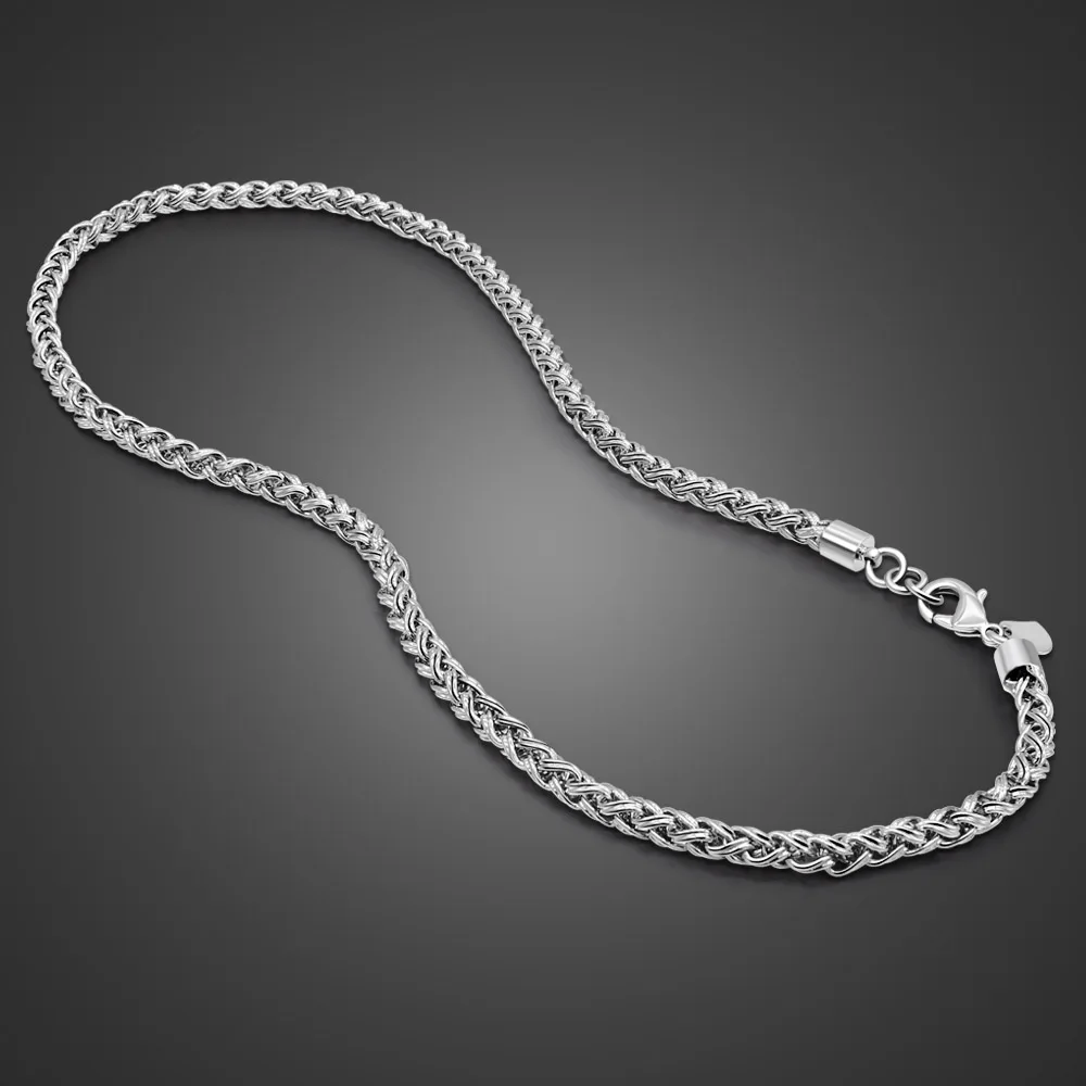 Exquisite Braid Cross Chain Necklace 925 Sterling Silver Simple Short Chain 5MM Perfect Gift for Fashion Temperament Collar