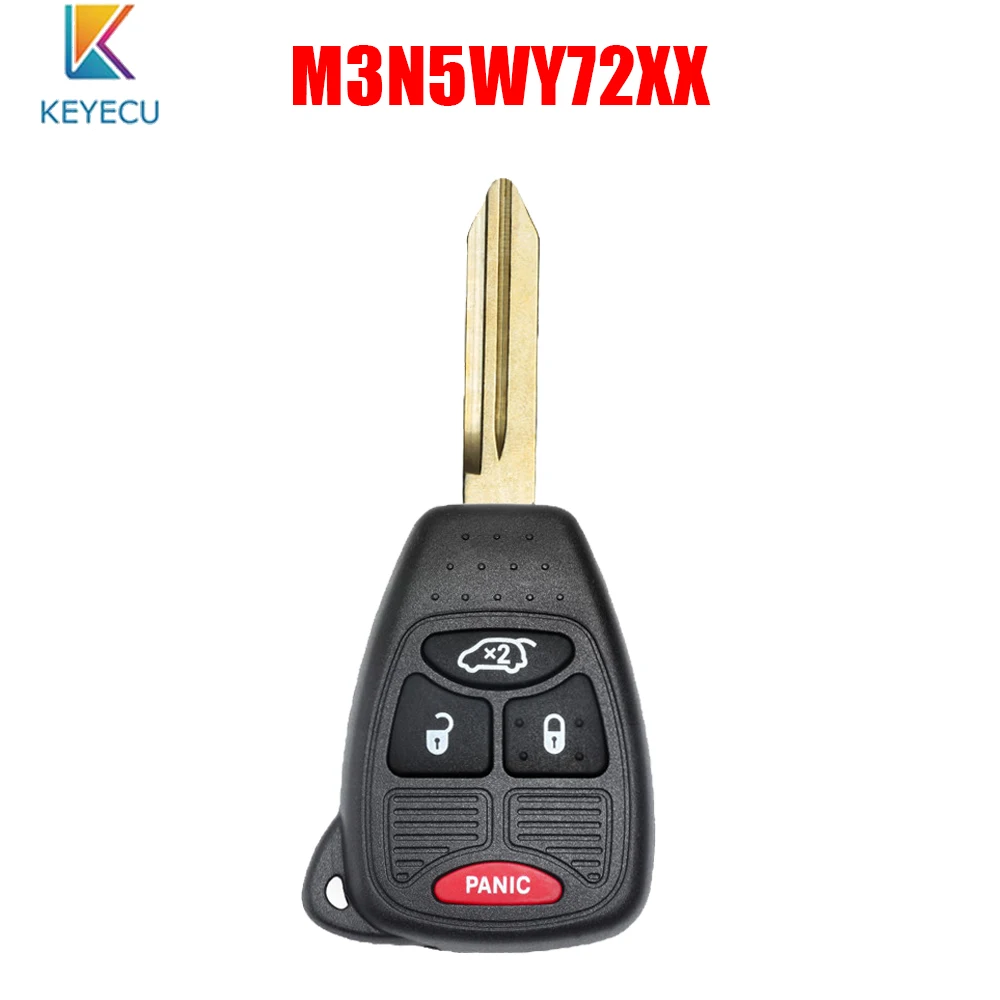 

KEYECU Remote Car Key Fob 3+1 Button 315MHz with ID46 Chip for Chrysler Pacifica Jeep Liberty 2004-2008 FCC: M3N5WY72XX