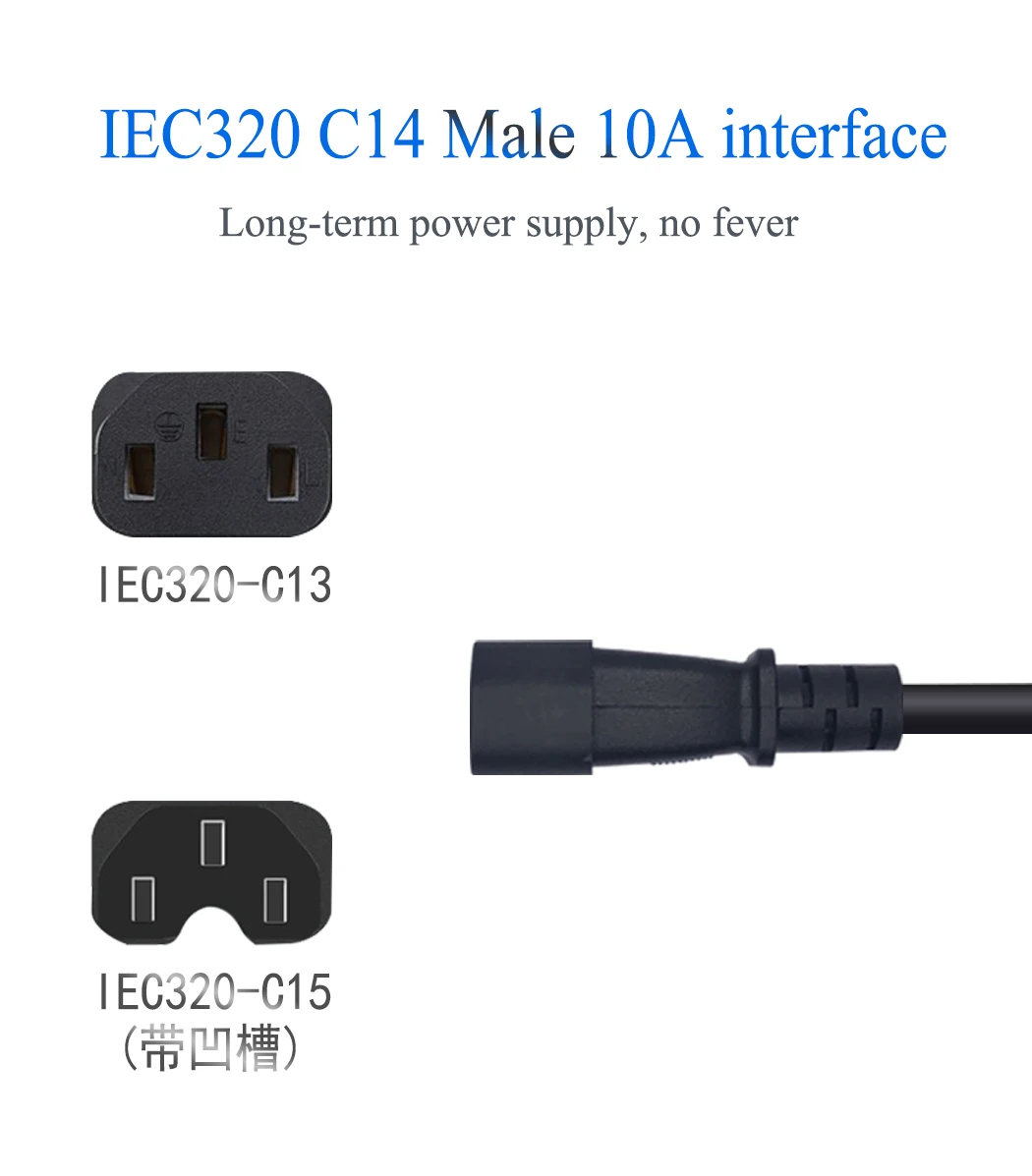 Jorindo-cabo de extensão de energia, c19, 16a, 1.8m/pés, iec320, c14 para c19, tomada para c14 e 10a