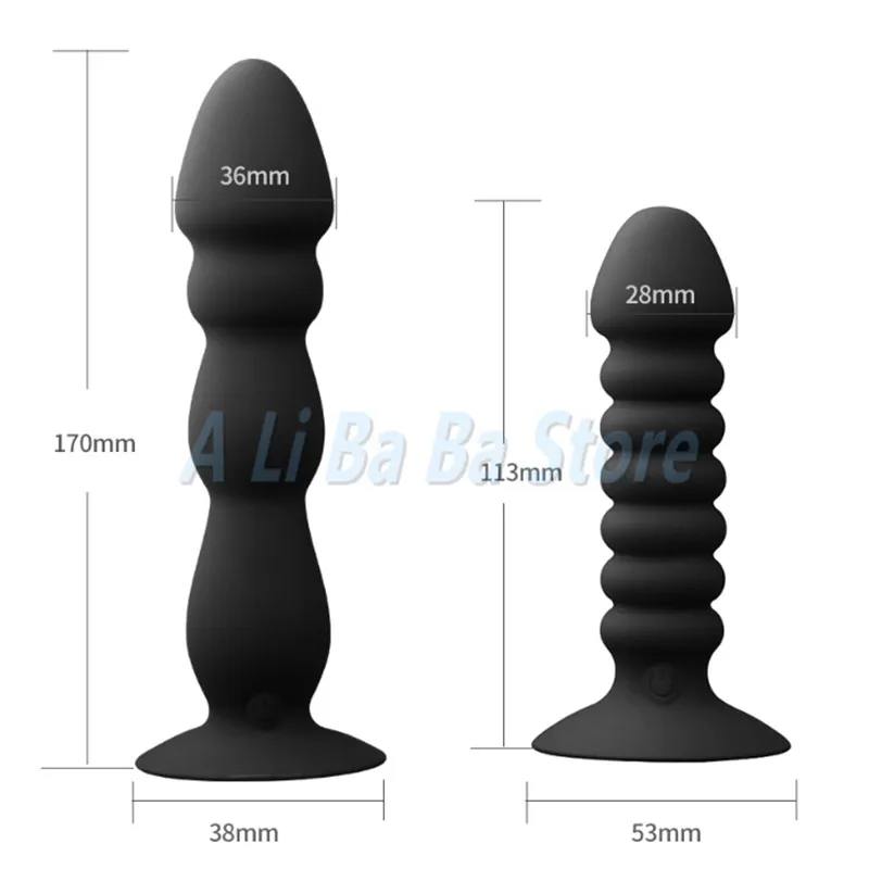 Remote Control Anal Plug Bead Dildo Vibrator Suction Cup Butt Plug Male prostate Massager Vibrator Waterproof Sex Toys  for Men