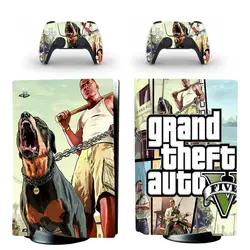 Grand Theft Auto V GTA 5 PS5 Standard Disc Edition Skin Sticker Decal for PlayStation 5 Console & Controller PS5 Skin Sticker