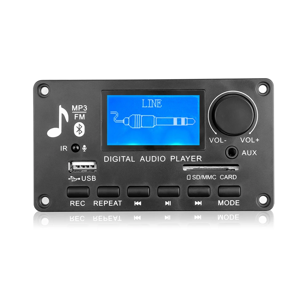 Digital LCD V5.0 Bluetooth 12 V MP3 Decoder Board Audio MP3 WAV WMA APE FM Radio Lyrics display USB Player recording For Speaker