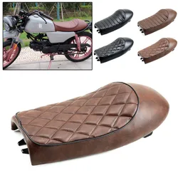 Motorcycle Retro Seat Cushion Vintage Comfortable Hump Tracker Saddle Universal Flat pan Seat Bag For Cafe Racer Honda CG CB CL