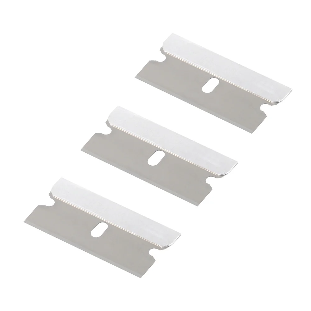 100 pezzo 1.5 "lame di ricambio in acciaio al carbonio lama a bordo singolo per raschietto Standard adesivo per auto decalcomanie strumento di rimozione