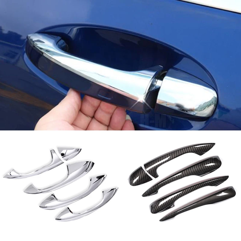 Auto ABS Chrome Exterior Door Handle Cover Trim Sticker for Mercedes Benz C Class W205 GLC X253 E Class W213 Car Accessories LHD