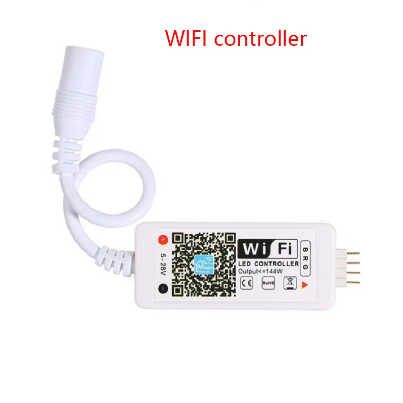 WIFI RGB Controller Music Magic Home Bluetooth Wireless WiFi Controller DC 5V RGBW 24Key IR Remote Control 5050 2835 Strip Light