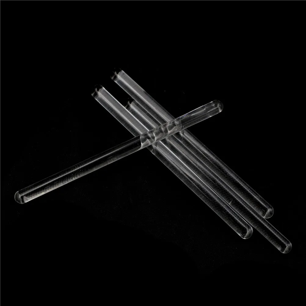 4pcs Glass Stirring Rod For Lab Use Stiring Stirrer Laboratory Transparent School Glass Buret Mixer 6*100mm