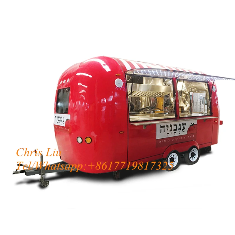 commercial mobile coffee truck mobile kitchen trailer street ice cream cart for sale