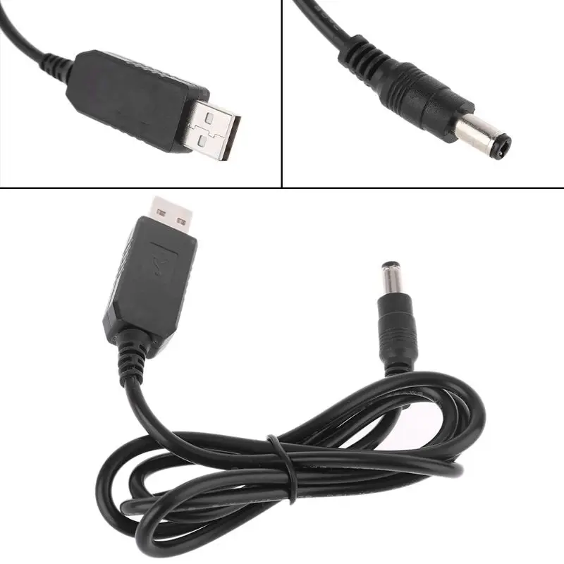 QC3.0 USB to 12V 1.5A 5.5x2.1mm Step Up Line Converter Cable for WiFi Router LED