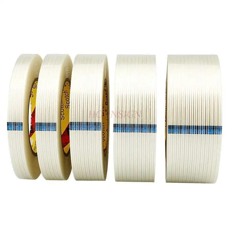 2pcs Fiber tape strong high viscosity non-marking single-sided transparent waterproof high temperature resistant stripe